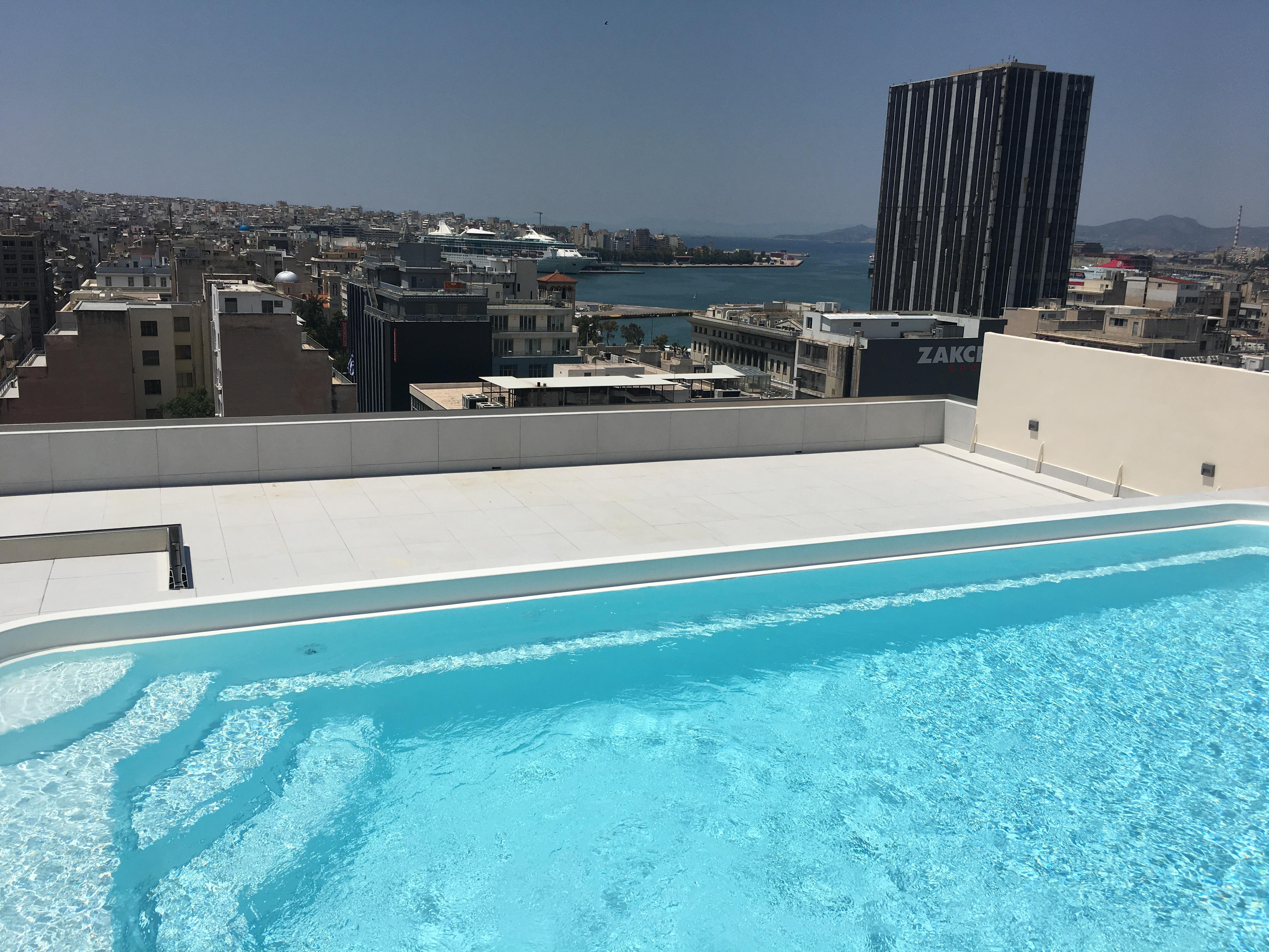 Piraeus Theoxenia Hotel Exterior photo View from the rooftop pool